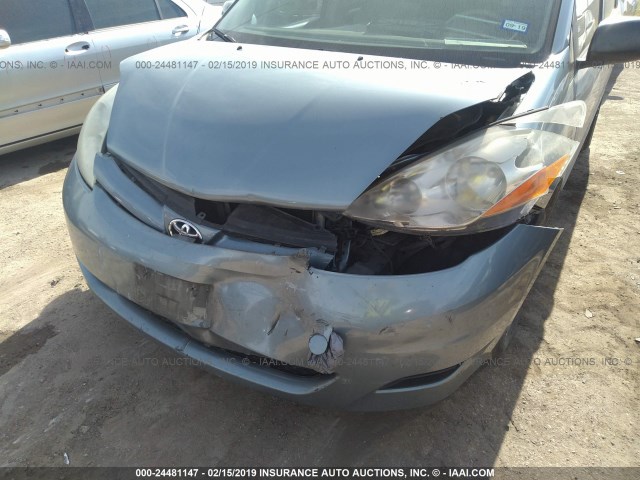 5TDZK23C98S143590 - 2008 TOYOTA SIENNA CE/LE Light Blue photo 6