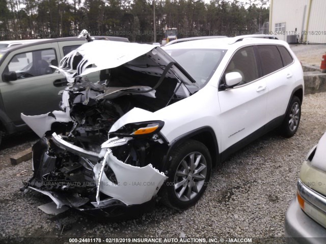 1C4PJLDB2JD572724 - 2018 JEEP CHEROKEE LIMITED WHITE photo 2