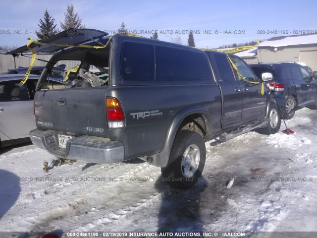 5TBBT44113S355506 - 2003 TOYOTA TUNDRA ACCESS CAB SR5 GRAY photo 4