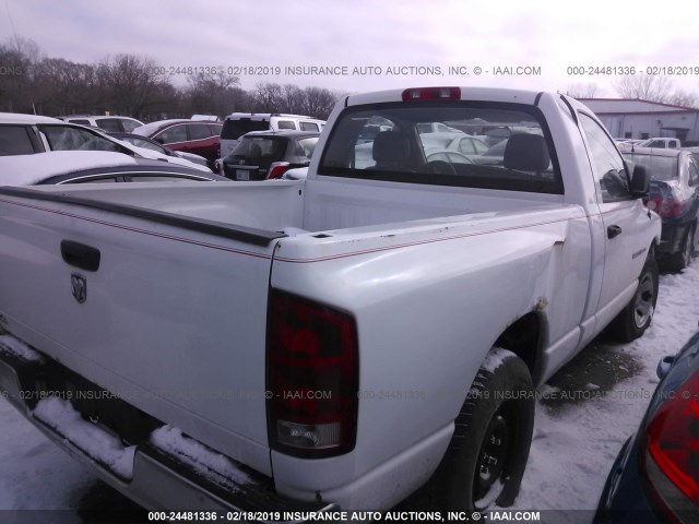 1D7HA16K55J651596 - 2005 DODGE RAM 1500 ST WHITE photo 4