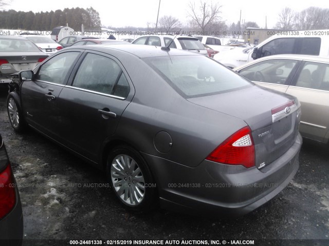 3FADP0L36CR405051 - 2012 FORD FUSION HYBRID GRAY photo 3