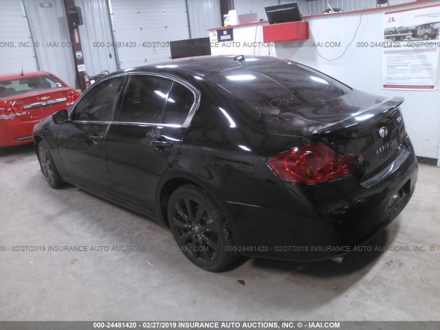 JN1CV6AR9CM671424 - 2012 INFINITI G37 BLACK photo 3