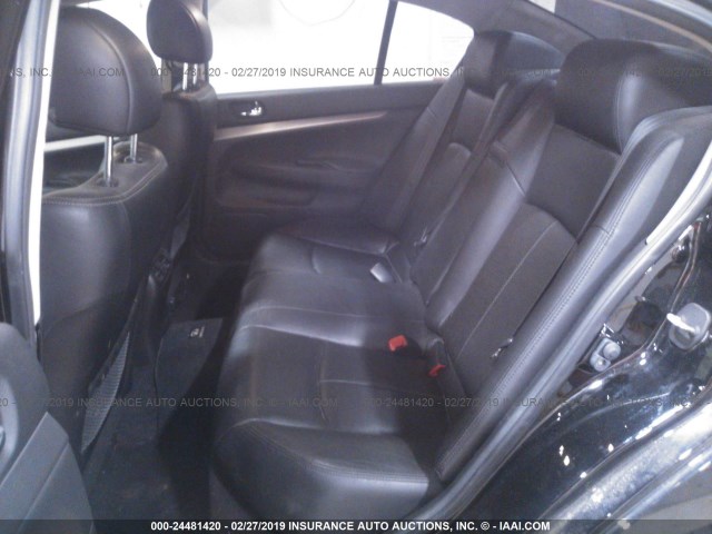 JN1CV6AR9CM671424 - 2012 INFINITI G37 BLACK photo 8