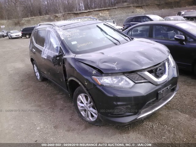 5N1AT2MV0GC911480 - 2016 NISSAN ROGUE S/SL/SV BLACK photo 1