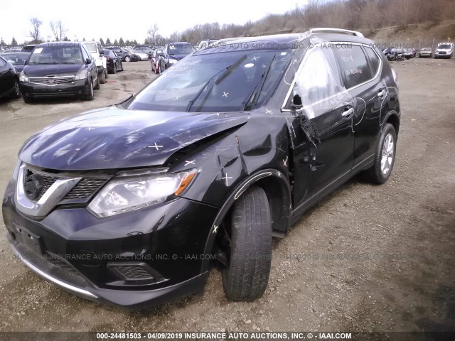 5N1AT2MV0GC911480 - 2016 NISSAN ROGUE S/SL/SV BLACK photo 2