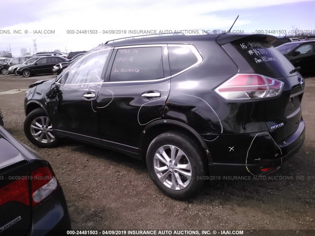 5N1AT2MV0GC911480 - 2016 NISSAN ROGUE S/SL/SV BLACK photo 3