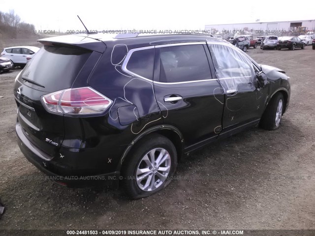 5N1AT2MV0GC911480 - 2016 NISSAN ROGUE S/SL/SV BLACK photo 4