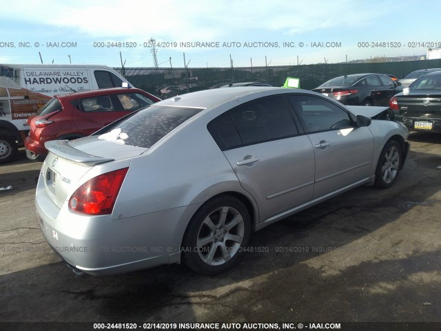 1N4BA41E48C806527 - 2008 NISSAN MAXIMA SE/SL SILVER photo 4