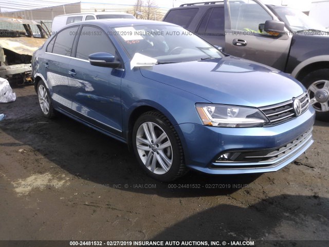 3VWL17AJ8HM363937 - 2017 VOLKSWAGEN JETTA SEL/SEL PREMIUM BLUE photo 1