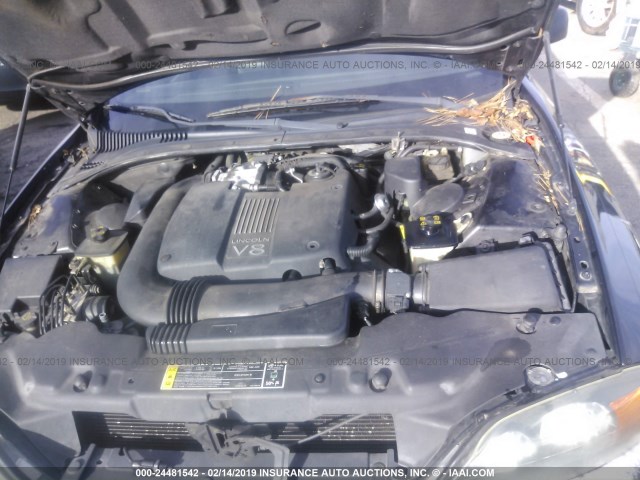 1LNHM87A22Y714085 - 2002 LINCOLN LS أسود صورة 10