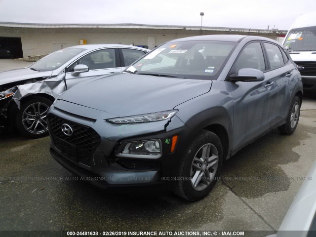 KM8K12AA6KU232120 - 2019 HYUNDAI KONA GRAY photo 2