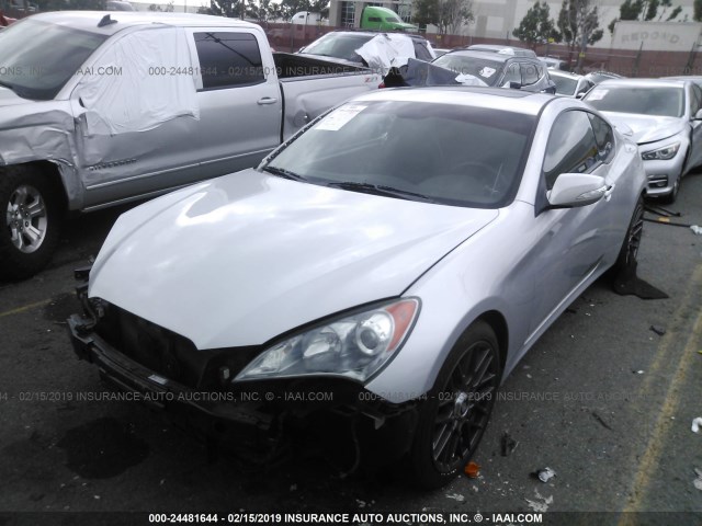 KMHHU6KH9AU042413 - 2010 HYUNDAI GENESIS COUPE 3.8L SILVER photo 2