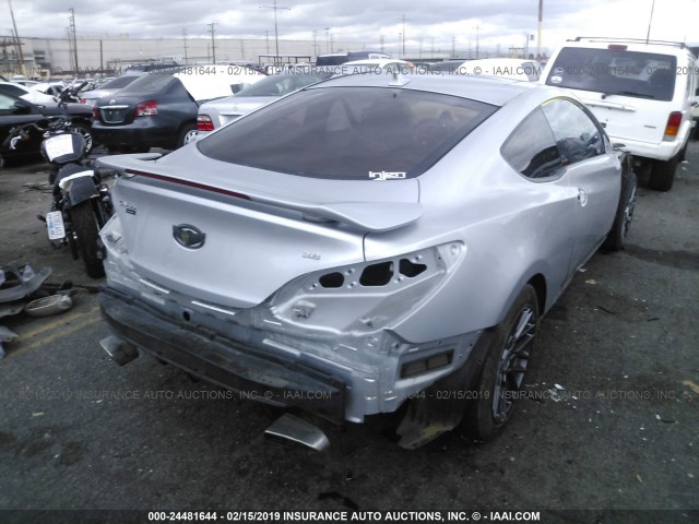 KMHHU6KH9AU042413 - 2010 HYUNDAI GENESIS COUPE 3.8L SILVER photo 4