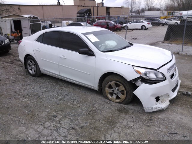 1G11B5SAXDF271631 - 2013 CHEVROLET MALIBU LS WHITE photo 1