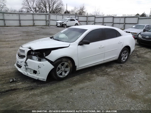 1G11B5SAXDF271631 - 2013 CHEVROLET MALIBU LS WHITE photo 2
