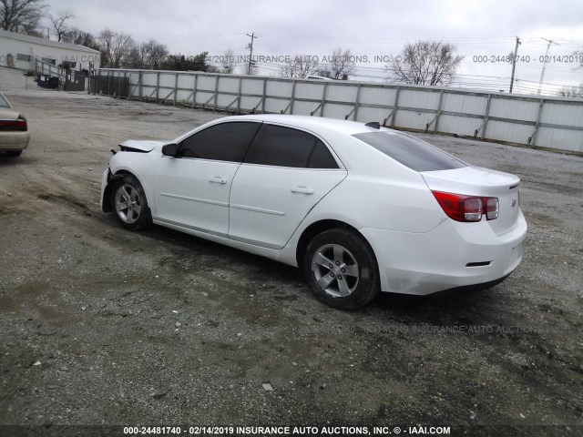 1G11B5SAXDF271631 - 2013 CHEVROLET MALIBU LS WHITE photo 3