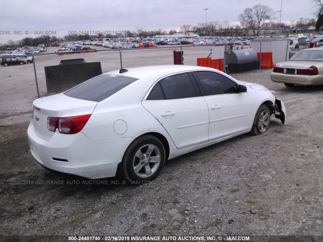 1G11B5SAXDF271631 - 2013 CHEVROLET MALIBU LS WHITE photo 4