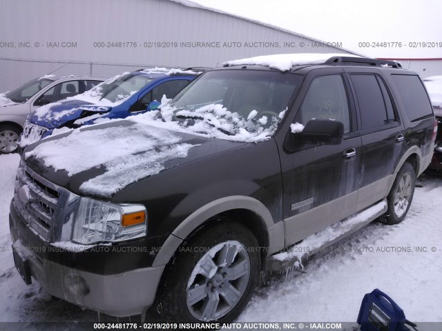 1FMFU18548LA22108 - 2008 FORD EXPEDITION EDDIE BAUER GRAY photo 2