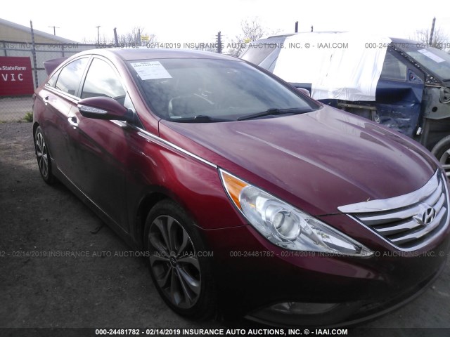 5NPEC4AB7EH813690 - 2014 HYUNDAI SONATA SE/LIMITED RED photo 1