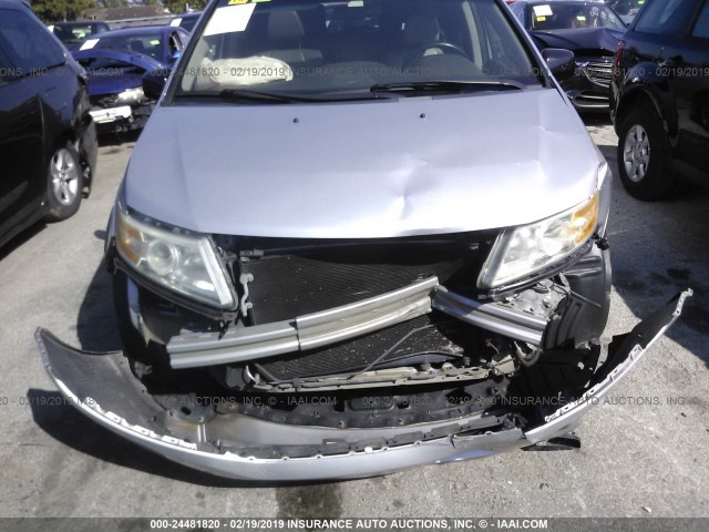 5FNRL5H60BB066458 - 2011 HONDA ODYSSEY EXL SILVER photo 6