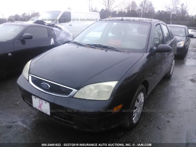 1FAFP34N15W164512 - 2005 FORD FOCUS ZX4 BLACK photo 2