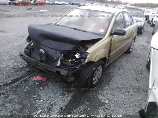 KNADH4A32B6753133 - 2011 KIA RIO LX/SX GOLD photo 2