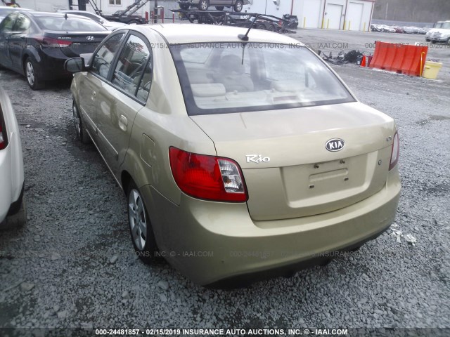 KNADH4A32B6753133 - 2011 KIA RIO LX/SX GOLD photo 3