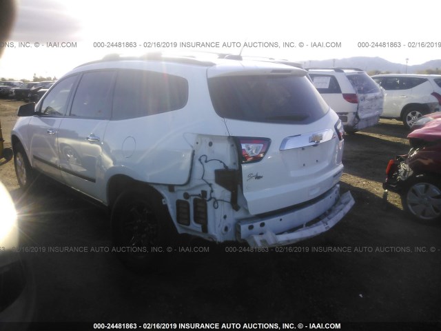 1GNKRFED4GJ297458 - 2016 CHEVROLET TRAVERSE LS WHITE photo 3