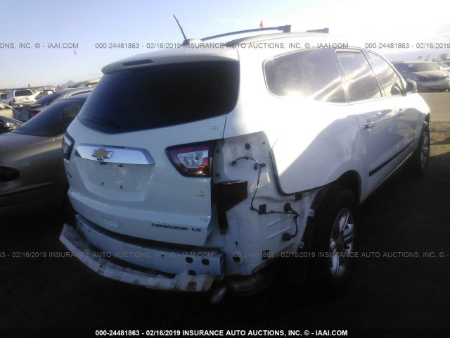 1GNKRFED4GJ297458 - 2016 CHEVROLET TRAVERSE LS WHITE photo 4