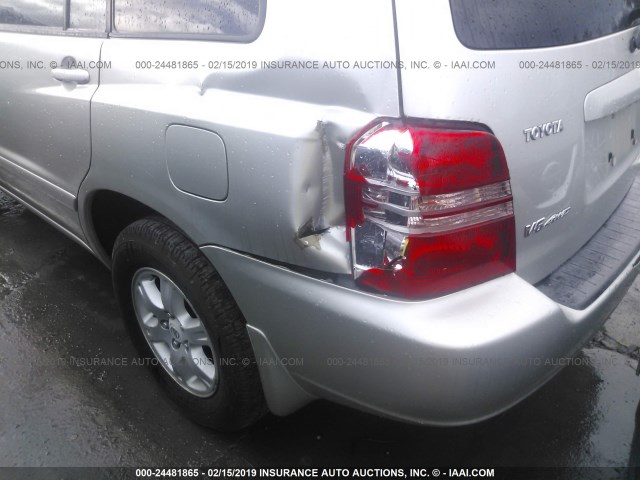 JTEHF21A430140282 - 2003 TOYOTA HIGHLANDER LIMITED SILVER photo 6