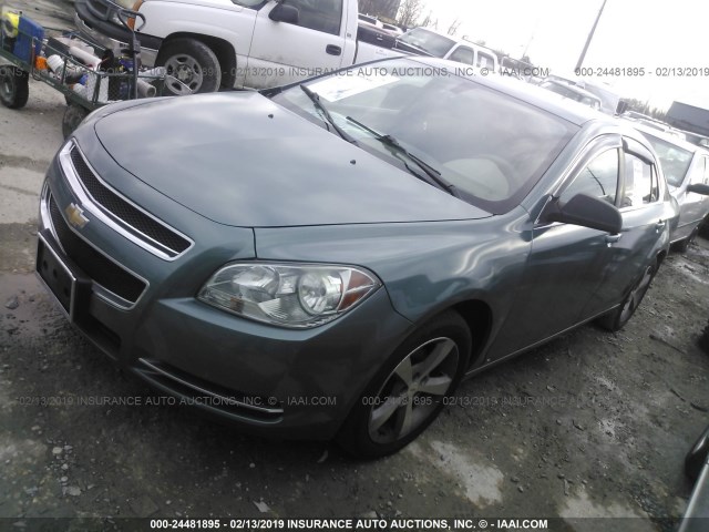 1G1ZG57B69F159809 - 2009 CHEVROLET MALIBU LS TEAL photo 2