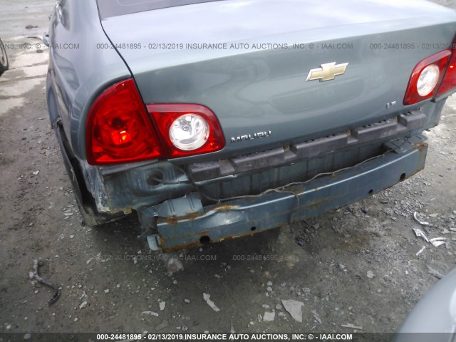 1G1ZG57B69F159809 - 2009 CHEVROLET MALIBU LS TEAL photo 6
