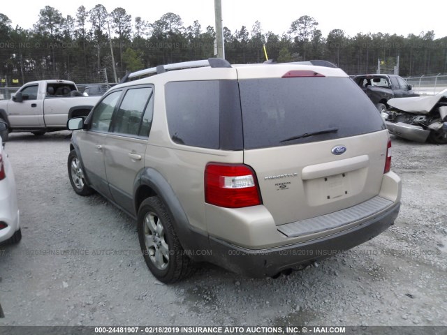 1FMZK02187GA09310 - 2007 FORD FREESTYLE SEL GOLD photo 3