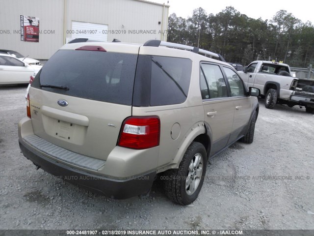 1FMZK02187GA09310 - 2007 FORD FREESTYLE SEL GOLD photo 4