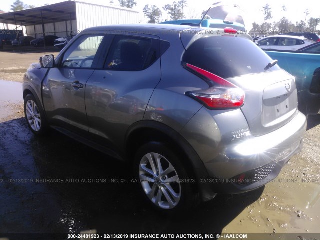 JN8AF5MR3FT509343 - 2015 NISSAN JUKE S/SV/SL/NISMO GRAY photo 3