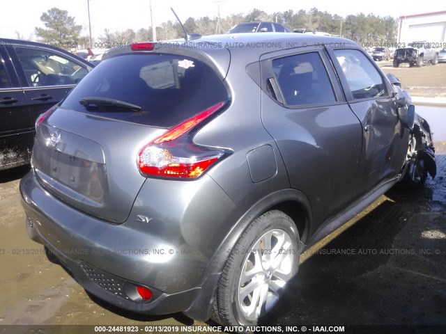 JN8AF5MR3FT509343 - 2015 NISSAN JUKE S/SV/SL/NISMO GRAY photo 4