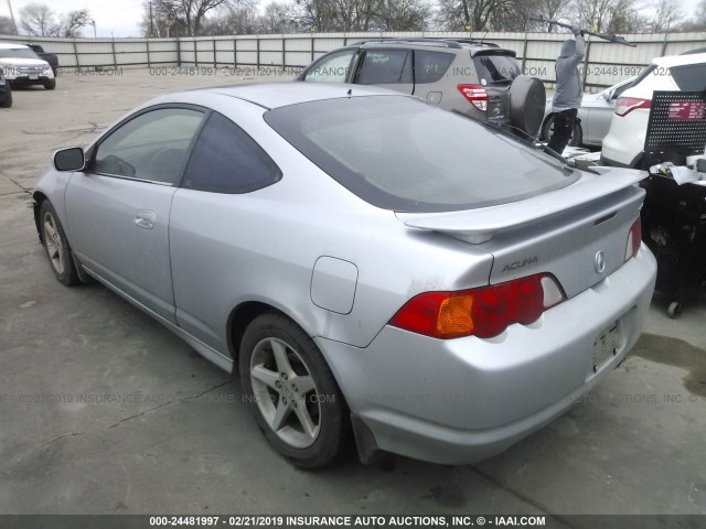 JH4DC53082C005755 - 2002 ACURA RSX TYPE-S SILVER photo 3