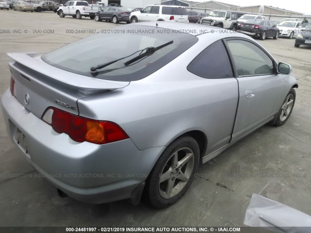 JH4DC53082C005755 - 2002 ACURA RSX TYPE-S SILVER photo 4