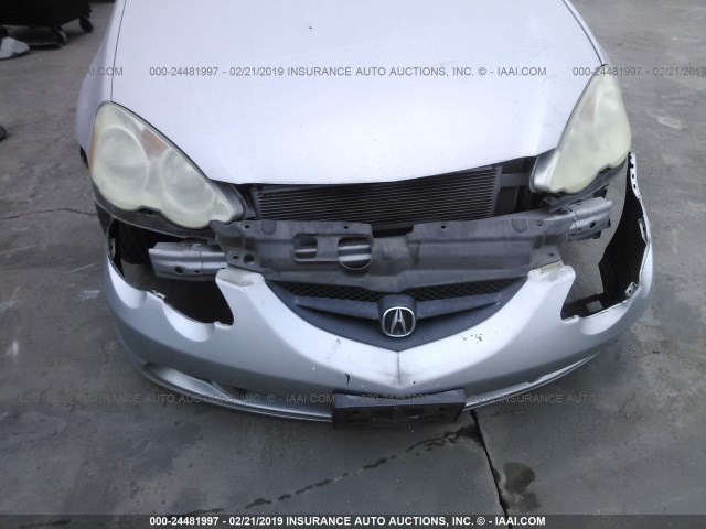 JH4DC53082C005755 - 2002 ACURA RSX TYPE-S SILVER photo 6
