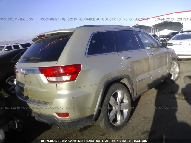 1J4RR6GTXBC647341 - 2011 JEEP GRAND CHEROKEE OVERLAND GOLD photo 4