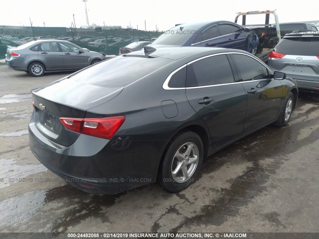 1G1ZB5ST5HF272924 - 2017 CHEVROLET MALIBU LS GRAY photo 4