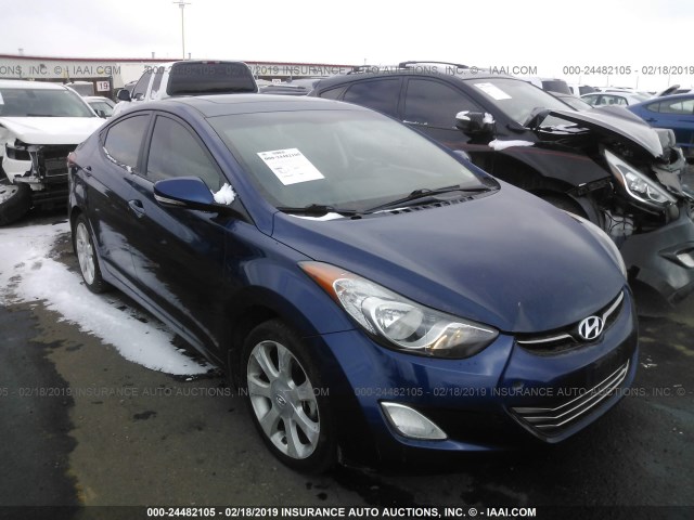 KMHDH4AEXDU700968 - 2013 HYUNDAI ELANTRA GLS/LIMITED BLUE photo 1