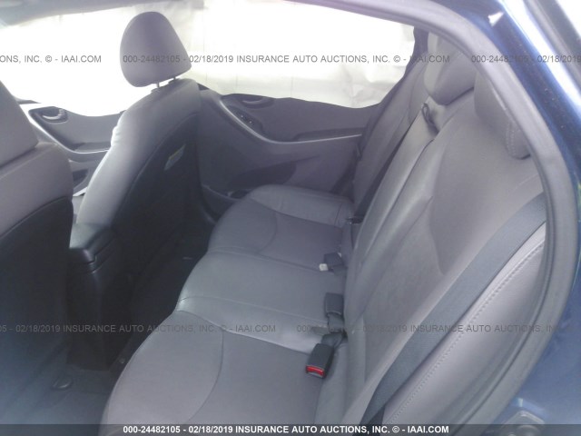 KMHDH4AEXDU700968 - 2013 HYUNDAI ELANTRA GLS/LIMITED BLUE photo 8