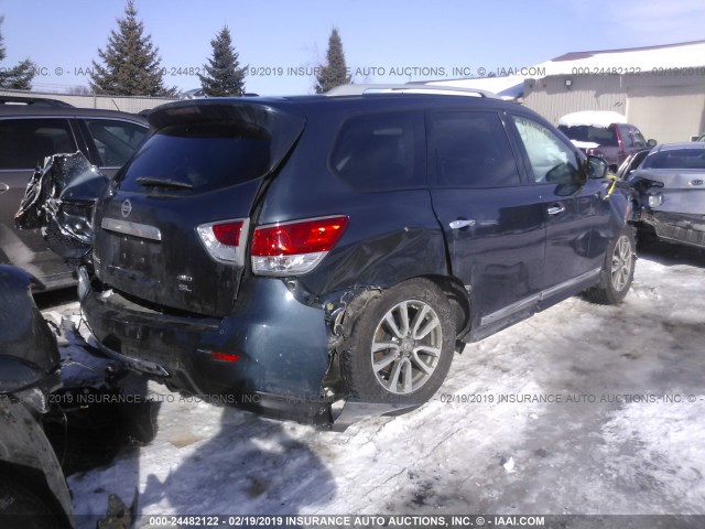 5N1AR2MM7GC618634 - 2016 NISSAN PATHFINDER S/SV/SL/PLATINUM BLUE photo 4