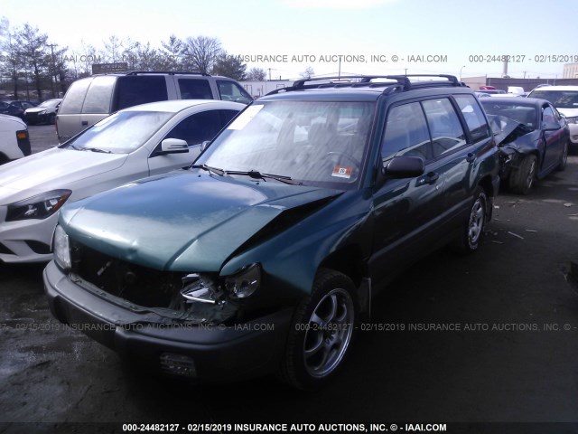 JF1SF6350WH769440 - 1998 SUBARU FORESTER L GREEN photo 2