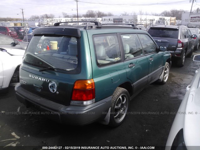 JF1SF6350WH769440 - 1998 SUBARU FORESTER L GREEN photo 4