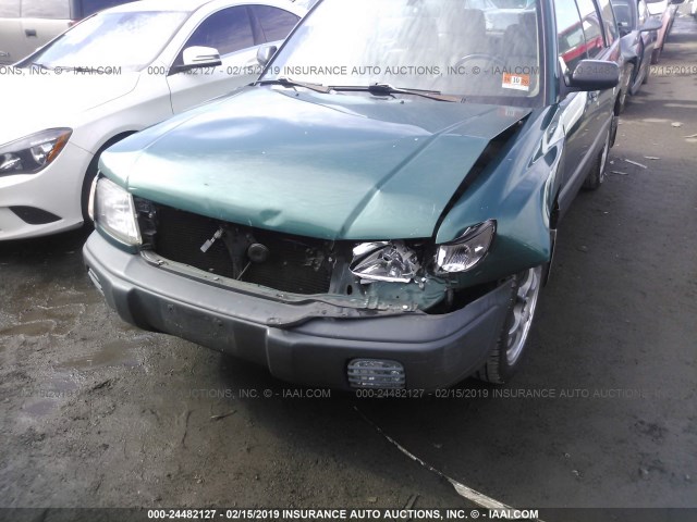 JF1SF6350WH769440 - 1998 SUBARU FORESTER L GREEN photo 6