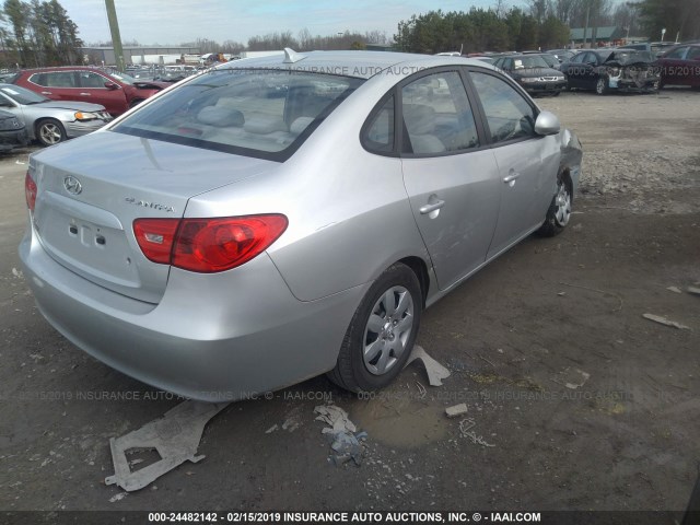 KMHDU46D69U659371 - 2009 HYUNDAI ELANTRA GLS/SE SILVER photo 4