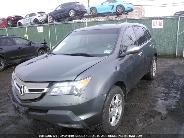 2HNYD28357H535052 - 2007 ACURA MDX TECHNOLOGY GREEN photo 2