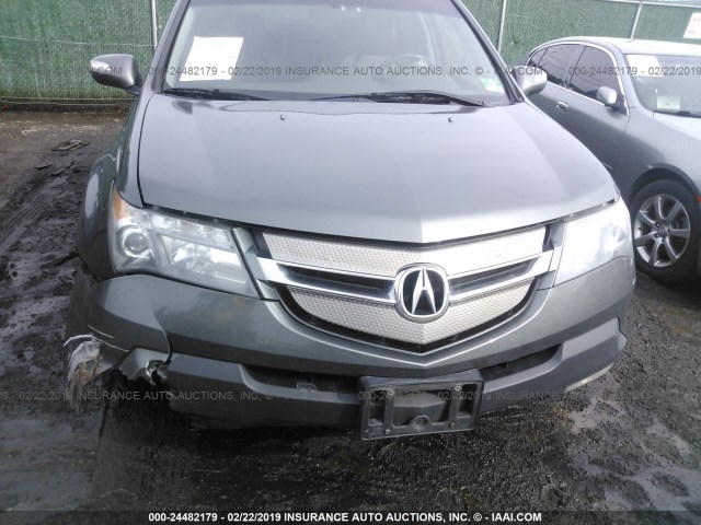 2HNYD28357H535052 - 2007 ACURA MDX TECHNOLOGY GREEN photo 6